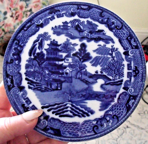 Flow blue willow pattern - willow,