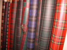 Woven (not printed) Authentic Tartan Oilcloth Food Safe Matt Finish Sold / 1/2 m
