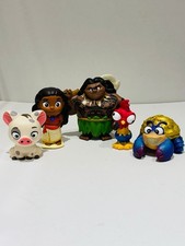 Disney Moana Plastic Figure Bath Toys Pua Hei Hei Tamatoa Crab Maui Full Set