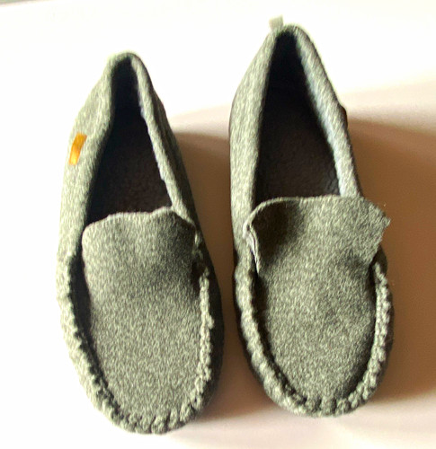 Mens grey slippers fabric - grey,