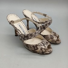 Manolo Blahnik Snakeskin Open