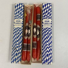 Vintage Adam’s Hand Decorated Candles Made In West Germany In Original Boxes@A 