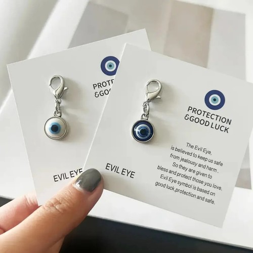 Blue evil eye keyring good - keyring,