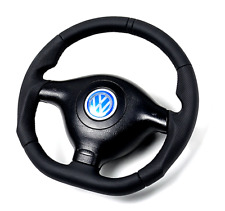 Trade Flat Leather Steering Wheel For VW Golf 4 Passat 3B Bora GTi