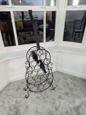 Wine Rack Free Standing Unit for 21 Bottles. Artsy Cello Shape!