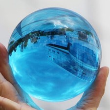 Asian Rare Natural Quartz Blue Magic Crystal Healing Ball Sphere + Stand 20-90mm