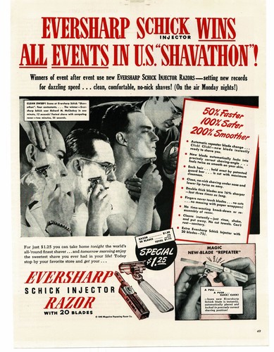 1946 eversharp schick injector - eversharp,