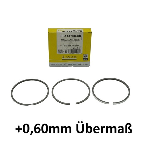 Piston ring kit 6mm - piston, +0.6mm
