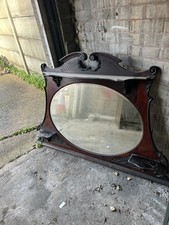 Overmantle mirror antique