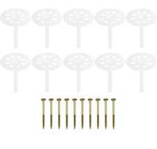 82mm Perforated Insulation Pins, 100 Pack Insulating Nails For Fixing Foam