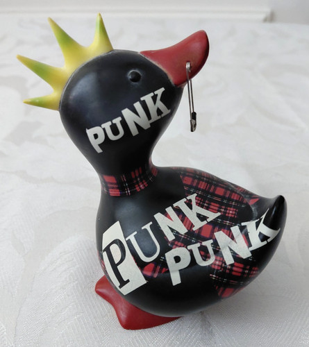 Punk duck tartan design never - duck,