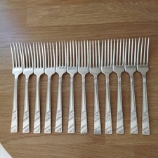 12 Viners Silver Rose Sheffield Silver Plated dessert Forks 18 cm V Ltd Extra A 