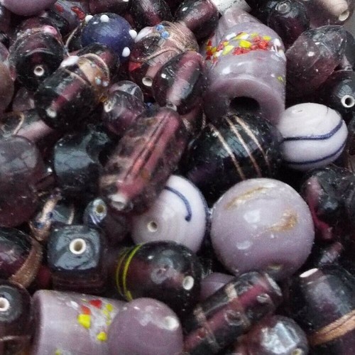 Large glass beads mixed - large,