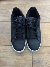 Adidas Originals Court Tourino Rf Trainers In Black with white sole Size 9.5