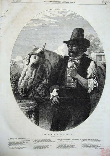Old antique print - print, art