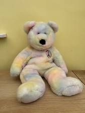 TY Beanie Babies Large Peace Bear In Excellent Condition