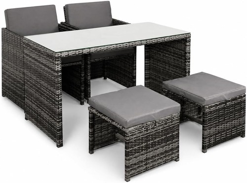 Rattan garden dining set - rattan,
