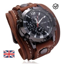 NEW Wide Leather Watch Cuff