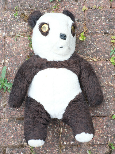 Vintage panda stuffed teddy - panda,