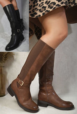 WOMENS LADIES KNEE HIGH CHUNKY