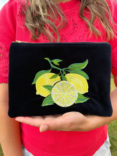 Lemon embroidered luxury - lemon,