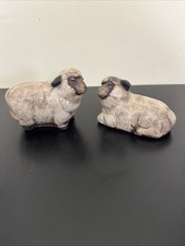 Set 2 Ceramic Primitive Folk