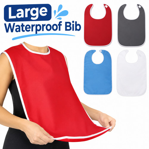 Large adult bibs waterproof - large,