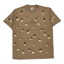 Relevant Products Single Stitch T-Shirt - XL Brown Cotton