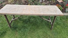 1no. Vintage Wooden Folding Trestle Table
