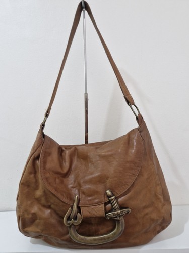 Lovely tan soft leather - leather, large