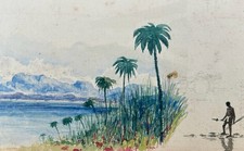 Antique Original Watercolour India Indian Landscape –Attrb. Lt Col Thomas Ditmas