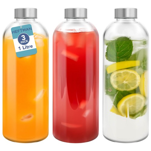Heftman glass water bottle - glass,