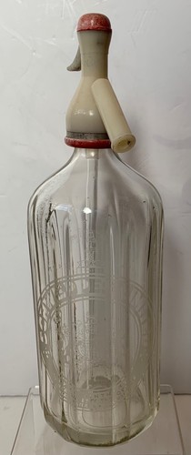 Vintage etched glass soda - vintage,