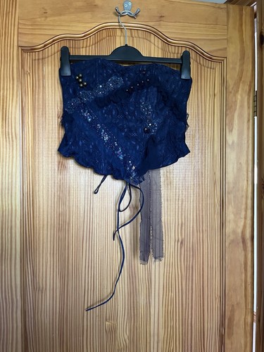 Navy blue corset type - top, with