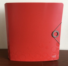 A4 Lever Arch Folder by Leitz: 2 Rings: 30 transparent insert pages: RED: VGC: