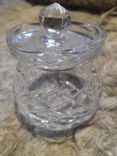 Cut crystal jam pot - crystal,