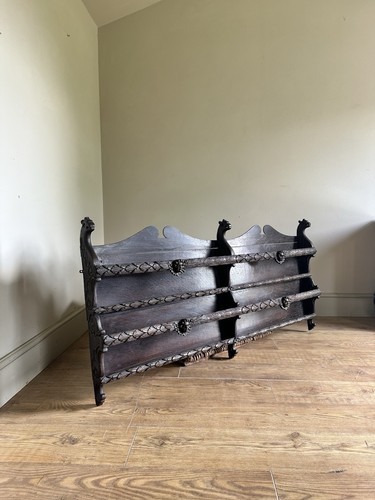 Antique dragon plate rack.
