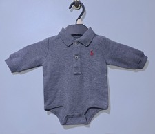 Ralph Lauren Grey Baby Boy Bodysuit For 3M old 