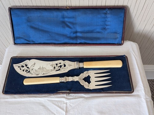 Antique silver plate fish - antique,