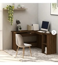 Corner Desk Brown Oak 120x140x75  Engineered Wood B2R0