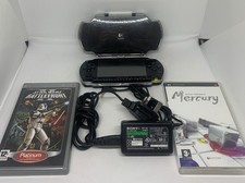 Sony PSP Handheld Console Black PSP-1003 - With 2 Games - Working - NEW BATTERY