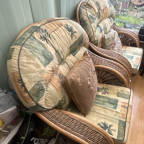 Handmade brown wicker sofa - sofa, set
