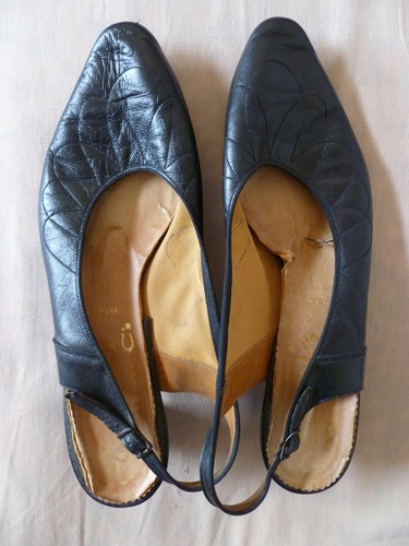 Vintage black leather