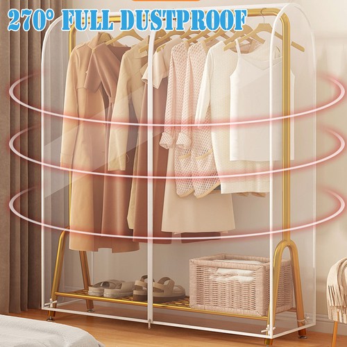 Garment rail cover - garment, transparent