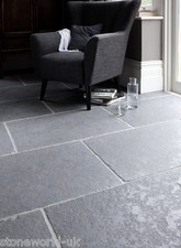 Sample of Tumbled Ash Grey - Taj Grey Limestone Floor Tiles & Patio Paving Slabs