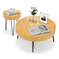 2PCS Round Coffee Table