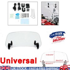 Universal Motorcycle Bike Windscreen Extension Deflector Windshield Adjustable