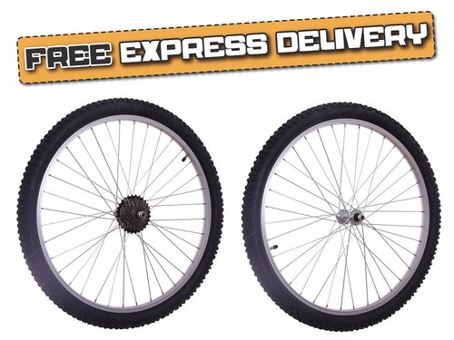 Pair mountain bike wheels - 26",