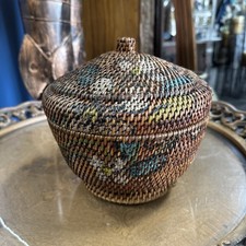 Antique Vintage Painted Wicker