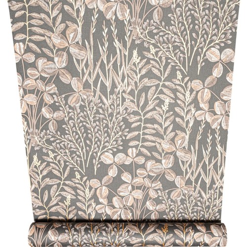 Brown floral wallpaper gold - floral,